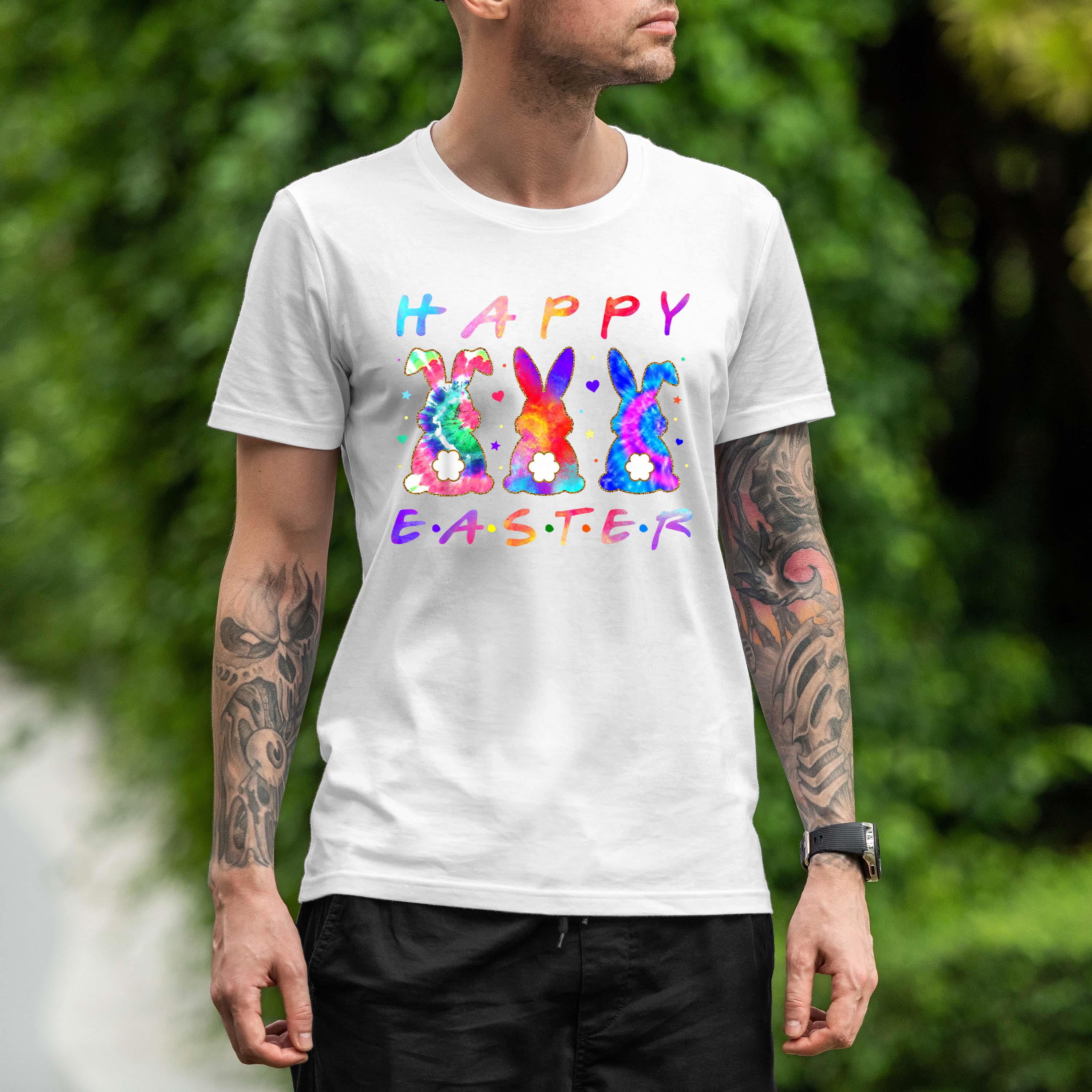 Happy Easter For Women White Easter Bunny Family Matching Shirt 